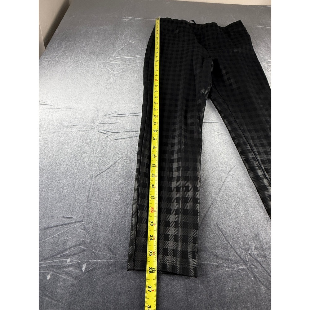 Sanctuary Womens XL Black Plaid Coated Pull On Leggings CP0720K7A Buffalo Check - Picture 8 of 11